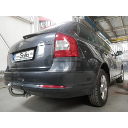 S086A GALIA Полностью оцинкованный фаркоп на Skoda Octavia II седан/универсал 2005-2013, Skoda Octavia Scout 2008-2013, в т.ч. 4WD. Подрозетник убирается за бампер. Тип шара: