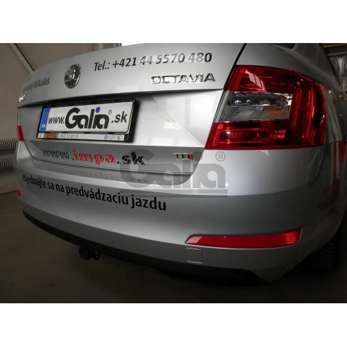 S105A GALIA Полностью оцинкованный фаркоп на Skoda Octavia III седан/универсал 2013-2020, Octavia IV седан/универсал 2020-, включая 4x4, включая Scout, Volkswagen Golf VII Sportsvan рестайлинг 2018-2020, Volkswagen T-Roc 2017-. Тип шара: A. Невидимый выре