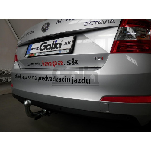 S105A GALIA Полностью оцинкованный фаркоп на Skoda Octavia III седан/универсал 2013-2020, Octavia IV седан/универсал 2020-, включая 4x4, включая Scout, Volkswagen Golf VII Sportsvan рестайлинг 2018-2020, Volkswagen T-Roc 2017-. Тип шара: A. Невидимый выре