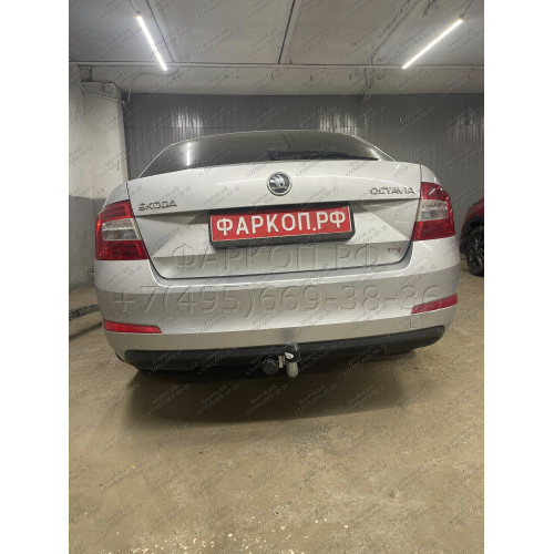 S105A GALIA Полностью оцинкованный фаркоп на Skoda Octavia III седан/универсал 2013-2020, Octavia IV седан/универсал 2020-, включая 4x4, включая Scout, Volkswagen Golf VII Sportsvan рестайлинг 2018-2020, Volkswagen T-Roc 2017-. Тип шара: A. Невидимый выре