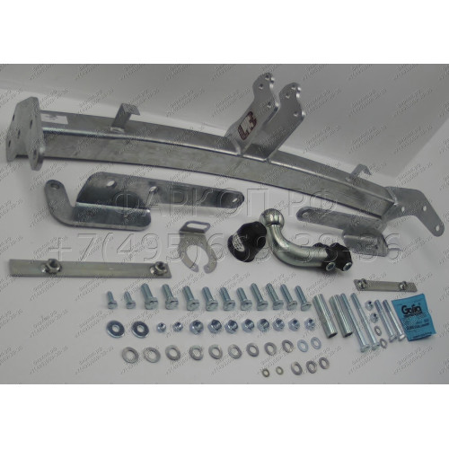 S1096A GALIA Полностью оцинкованный фаркоп на SsangYong Kyron 2005-2016. Тип шара: A. Невидимый вырез бампера. Нагрузки: 3500/140 кг, масса фаркопа 18,52 кг
