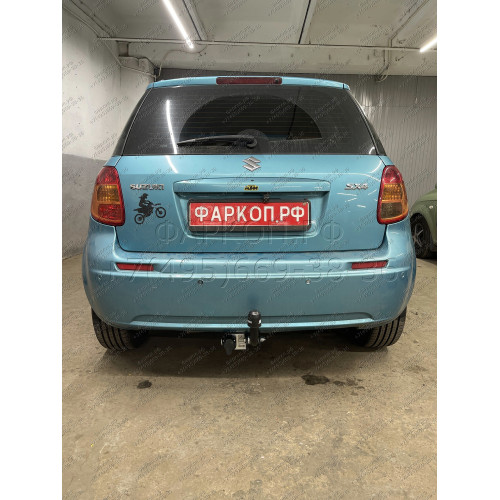S404-A Лидер-плюс ТСУ для Suzuki SX4 2006-2013. Требуется подрезка бампера. Нагрузки: 1000/75 кг, масса фаркопа 15,12 кг (без электрики в комплекте)