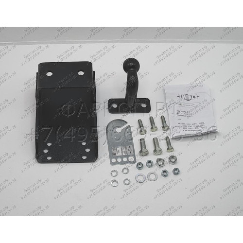 T-UAZ-01FC TAVIALS ТСУ со съемным шаром для УАЗ Hunter, 469, 3151, 31512, 31519, 2206, 3741, 37411, 3962, 3909, 39621, 452 без снятия и выреза бампера. Нагрузки: 1000/75 кг, масса фаркопа 8,54 кг (без электрики в комплекте)