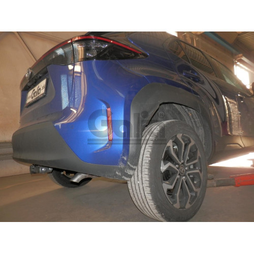 T079A GALIA Полностью оцинкованный фаркоп на Toyota Yaris Cross 2021-, Lexus LBX 2024-. Тип шара: A. Невидимый вырез бампера. Нагрузки: 1400/75 кг, масса фаркопа 15,02 кг