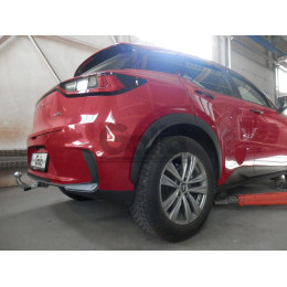 T079A GALIA Полностью оцинкованный фаркоп на Toyota Yaris Cross 2021-, Lexus LBX 2024-. Тип шара: A. Невидимый вырез бампера. Нагрузки: 1400/75 кг, масса фаркопа 15,02 кг
