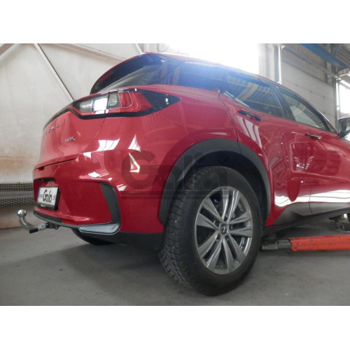 T079A GALIA Полностью оцинкованный фаркоп на Toyota Yaris Cross 2021-, Lexus LBX 2024-. Тип шара: A. Невидимый вырез бампера. Нагрузки: 1400/75 кг, масса фаркопа 15,02 кг