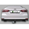 T124-A Лидер-плюс ТСУ для Toyota Camry XV70 2017-2023. Требуется подрезка бампера. Нагрузки: 900/75 кг, масса фаркопа 13 кг, требуется 1 сверление (без электрики в комплекте)