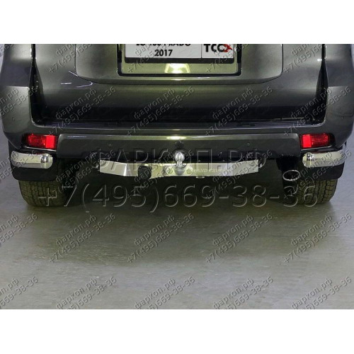 TCU00061 ТСС Фаркоп на Toyota Land Cruiser Prado 150 2009-2023 с накладкой с надписью Land Cruiser без подрезки бампера. Тип шара: F. Нагрузки: 1800/120 кг