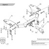 TCU00062N ТСС Фаркоп на Toyota Land Cruiser Prado 150 2009-2023 с накладкой с надписью Land Cruiser без подрезки бампера. Тип шара: E (шаровый узел под американский квадрат с нержавеющим шаром). Нагрузки: 1800/120 кг