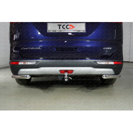 TCU00181N ТСС Фаркоп на Kia Carnival 2021-. Требуется подрезка бампера. Тип шара: E (шаровый узел под американский квадрат с нержавеющим шаром). Нагрузки: 