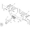 TCU00355 ТСС Фаркоп на Sollers Atlant L3H2 2023- с накладкой с надписью Sollers без подрезки бампера. Тип шара: E (шаровый узел под американский квадрат). Нагрузки: 3500/150 кг