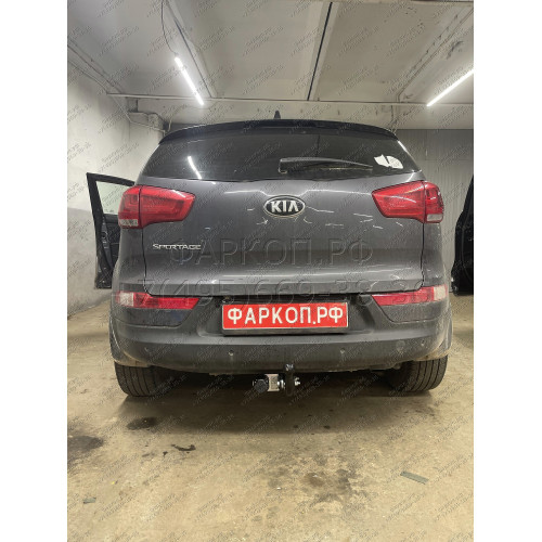 K112-A Лидер-плюс ТСУ для Kia Sportage 2010-2015, Hyundai ix35 2010-2015 без снятия и выреза бампера. Нагрузки: 1500/75 кг, масса фаркопа 17,52 кг (без электрики в комплекте)