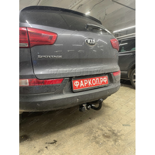 K112-A Лидер-плюс ТСУ для Kia Sportage 2010-2015, Hyundai ix35 2010-2015 без снятия и выреза бампера. Нагрузки: 1500/75 кг, масса фаркопа 17,52 кг (без электрики в комплекте)