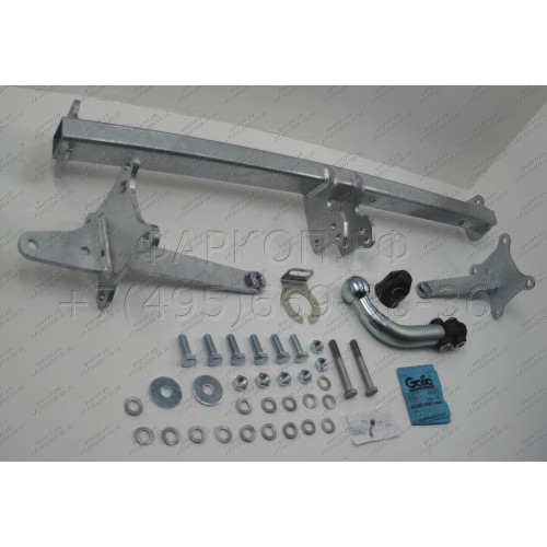 V090A GALIA Полностью оцинкованный фаркоп на Volkswagen Caddy 2020-, Ford Tourneo Connect 2022-, Ford Transit Connect 2022-. Тип шара: A. Установка без выреза бампера. Нагрузки: 1500/80 кг, масса фаркопа 15,72 кг