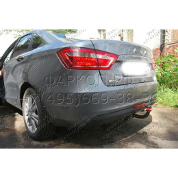 1234-A ORIS Фаркоп на Лада Веста (Lada Vesta) седан / SportWagon, включая Cross 2016-2022 без подрезки бампера. Тип шара: A. Нагрузки: 900/70 кг, масса фаркопа 14,4 кг (без 