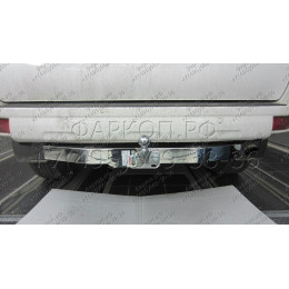 3090-FL ORIS Тюнинговый фаркоп с металлической накладкой на Toyota Land Cruiser Prado J150 2010-2023, Lexus GX460 2010-2014 без выреза в бампере. Тип шара: F. Нагрузки: 2000/120 кг