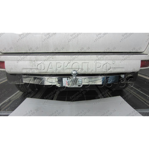 3090-FL ORIS Тюнинговый фаркоп с металлической накладкой на Toyota Land Cruiser Prado J150 2010-2023, Lexus GX460 2010-2014 без выреза в бампере. Тип шара: F. Нагрузки: 2000/120 кг, масса фаркопа 21 кг (без электрики в комплекте)