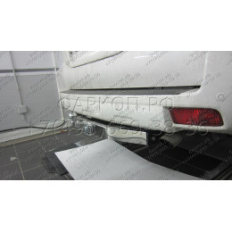 3090-FL ORIS Тюнинговый фаркоп с металлической накладкой на Toyota Land Cruiser Prado J150 2010-2023, Lexus GX460 2010-2014 без выреза в бампере. Тип шара: F. Нагрузки: 2000/120 кг