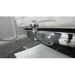 3090-FL ORIS Тюнинговый фаркоп с металлической накладкой на Toyota Land Cruiser Prado J150 2010-2023, Lexus GX460 2010-2014 без выреза в бампере. Тип шара: F. Нагрузки: 2000/120 кг