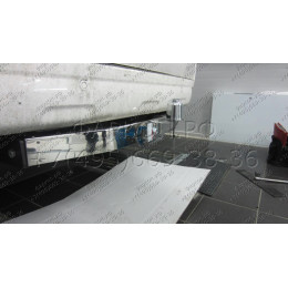 3090-FL ORIS Тюнинговый фаркоп с металлической накладкой на Toyota Land Cruiser Prado J150 2010-2023, Lexus GX460 2010-2014 без выреза в бампере. Тип шара: F. Нагрузки: 2000/120 кг