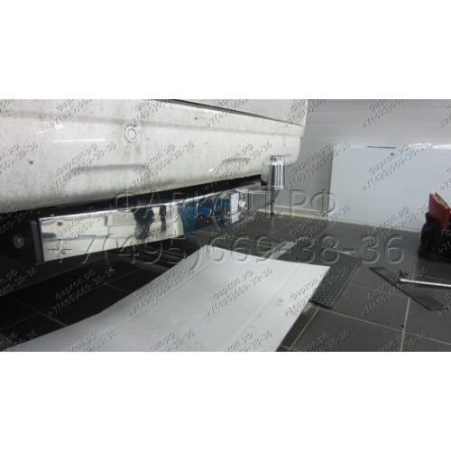 3090-FL ORIS Тюнинговый фаркоп с металлической накладкой на Toyota Land Cruiser Prado J150 2010-2023, Lexus GX460 2010-2014 без выреза в бампере. Тип шара: F. Нагрузки: 2000/120 кг, масса фаркопа 21 кг (без электрики в комплекте)