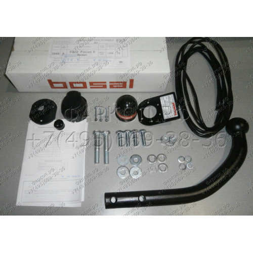 3948-A ORIS Фаркоп на Ford Focus II седан 2005-2011 без выреза в бампере. Тип шара: A. Нагрузки: 1000/75 кг, масса фаркопа 15,4 кг (без электрики в комплекте)