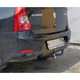 RN 12 AVTOS Фаркоп на Renault Logan седан 2005-2014, Dacia Logan седан 2005-2014 без подрезки бампера. Тип шара: A. Нагрузки: 1200/75 кг, масса фаркопа 11,5 кг (без электрики 