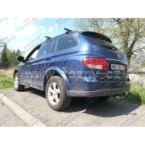 S-452 STEINHOF Фаркоп на SsangYong Kyron 2005-2016. Требуется подрезка бампера. Тип шара: A. Нагрузки: 2300/100 кг, масса фаркопа 26,5 кг (без электрики в комплекте)