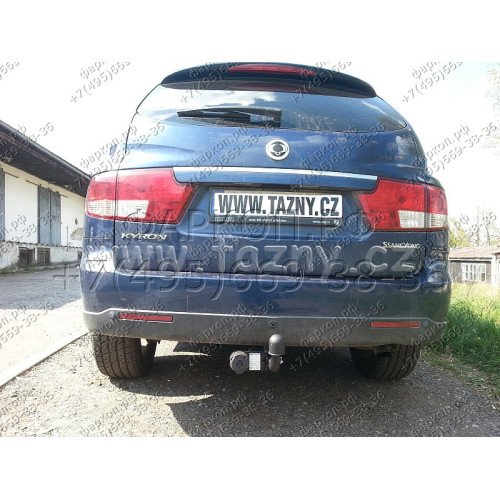 S-452 STEINHOF Фаркоп на SsangYong Kyron 2005-2016. Требуется подрезка бампера. Тип шара: A. Нагрузки: 2300/100 кг, масса фаркопа 26,5 кг (без электрики в комплекте)