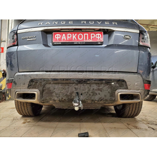 R101C GALIA Полностью оцинкованный фаркоп на Land Rover Range Rover Sport 2013-2022. Тип шара: C (горизонтальный съемный). Невидимый вырез бампера. Нагрузки: 3500/200 кг, масса фаркопа 23,87 кг