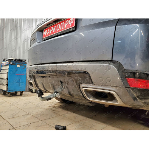 R101C GALIA Полностью оцинкованный фаркоп на Land Rover Range Rover Sport 2013-2022. Тип шара: C (горизонтальный съемный). Невидимый вырез бампера. Нагрузки: 3500/200 кг, масса фаркопа 23,87 кг