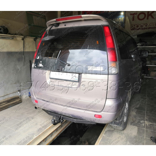 H.T62.A HALTY Фаркоп на Toyota Lite Ace Noah 1996-2001, Toyota Town Ace Noah 1996-2001, Toyota Lite Ace 1996-2007, Toyota Town Ace 1996-2007, в т.ч. Field Tourer, кроме Road Tourer, Daihatsu Delta 1996-2001 без подрезки бампера. Тип шара: A. Нагрузки: 750