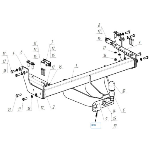 3093-F ORIS Фаркоп на Sollers ST8 2024-, Sollers ST6 2023-, JAC T8 Pro 2023-, Toyota Hilux (без отбойного бруса) 2015-, JAC T6 2019-, JAC T8 2019- без снятия и подрезки бампера. Тип шара: F. Нагрузки: 2950/120 кг, масса фаркопа 27,1 кг (без электрики в ко