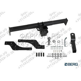 F.6017.008 BERG Фаркоп на Lada XRay 2016-2022 (вкл. Cross) без подрезки бампера. Тип шара: E. Нагрузки: 1100/75 кг, масса фаркопа 14 кг (без электрики в комплекте)
