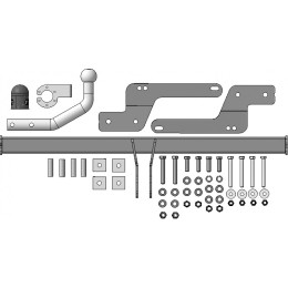 R102As АвтоСтандарт Фаркоп с оцинкованным шаром на Renault Logan Stepway 2019-2022, Renault Logan 2004-2014, 2014-2022 (без выреза в бампере), Renault Sandero 2014-2022, Renault Sandero Stepway 2014-2
