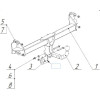 4754-A ORIS Фаркоп на BMW X3 F25 2010-2017, BMW X4 F26 2014-2018. Необходима подрезка бампера. Тип шара: A. Нагрузки: 2400/100 кг, масса фаркопа 17,4 кг (без электрики в комплекте)