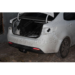 6748-A ORIS Фаркоп на Kia Rio седан 2011-2017. Необходима подрезка бампера. Тип шара: A. Нагрузки: 1000/50 кг, масса фаркопа 14,5 кг (без электрики в комплекте)