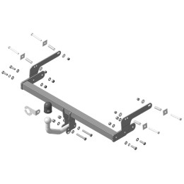 R102As АвтоСтандарт Фаркоп с оцинкованным шаром на Renault Logan Stepway 2019-2022, Renault Logan 2004-2014, 2014-2022 (без выреза в бампере), Renault Sandero 2014-2022, Renault Sandero Stepway 2014-2