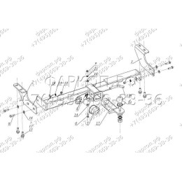 FA 0481-E Бизон Фаркоп на Toyota Prius 20 2003-2009 без подрезки бампера. Тип шара: E (легкосъемный шар под квадрат). Нагрузки: 2200/100 кг. Не комплектуется элек