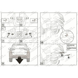 F.2811.001 BERG Фаркоп на Hyundai Tucson 2018-2021, Kia Sportage 2015-2018, 2018-2022 без подрезки бампера. Тип шара: A. Нагрузки: 1550/75 кг, масса фаркопа 15 кг (без электрики в ко