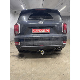 90915-E MOTODOR Фаркоп с оцинкованным шаром на Hyundai Palisade 2020- без выреза в бампере. Тип шара: E. Нагрузки 2000/100 кг, масса фаркопа 21,3 кг (без электрики в к