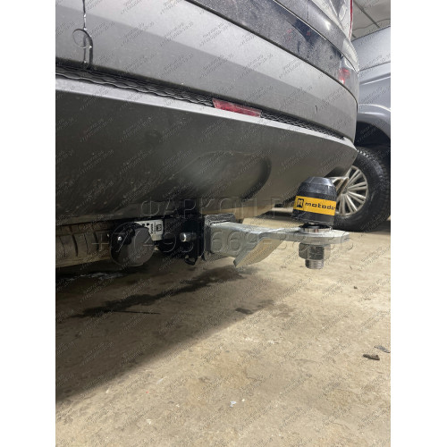 90915-E MOTODOR Фаркоп с оцинкованным шаром на Hyundai Palisade 2020- без выреза в бампере. Тип шара: E. Нагрузки 2000/100 кг, масса фаркопа 21,3 кг (без электрики в комплекте)