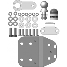 92513-FE MOTODOR Фаркоп с оцинкованным шаром на Toyota Land Cruiser Prado J150 2009-2023, Toyota Land Cruiser Prado J120 2002-2009, Toyota FJ Cruiser 2006-2014. Необходима подрезка бампера. Тип шар
