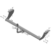 92520-A MOTODOR Фаркоп с оцинкованным шаром на Toyota Voxy 2014-2021, Toyota Noah 2014-2021, Toyota Esquire 2014-2022 без подрезки бампера. Тип шара: A. Нагрузки 1500/75 кг, масса фаркопа 18 кг (без электрики в комплекте)