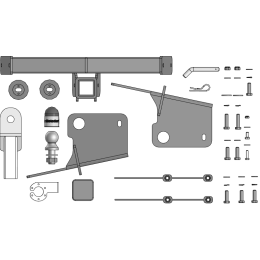 99018-E MOTODOR Фаркоп с оцинкованным шаром на Jetour X90 Plus 2021-. Невидимый вырез в бампере. Тип шара: E. Нагрузки 1200/75 кг, масса фаркопа 21,9 кг (без электри