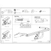 A048C GALIA Полностью оцинкованный фаркоп на Volkswagen Golf VII хетчбек 5 дверей 2013-2017, SEAT Leon хетчбек 5 дверей 2013-2017, Audi A3 хетчбек 3/5 дверей 2012-2020. Подрозетник убирается за бампер. Тип шара: C (горизонтальный съемный). Подрезка бампер