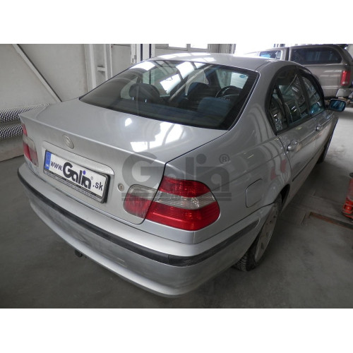 B009C GALIA Полностью оцинкованный фаркоп на BMW 3-Series E46 седан/универсал/купе 1998-2005. Подрозетник убирается за бампер. Тип шара: C (горизонтальный съемный). Невидимый вырез бампера. Нагрузки: 1800/75 кг, масса фаркопа 17,07 кг