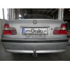 B009C GALIA Полностью оцинкованный фаркоп на BMW 3-Series E46 седан/универсал/купе 1998-2005. Подрозетник убирается за бампер. Тип шара: C (горизонтальный съемный). Невидимый вырез бампера. Нагрузки: 1800/75 кг, масса фаркопа 17,07 кг
