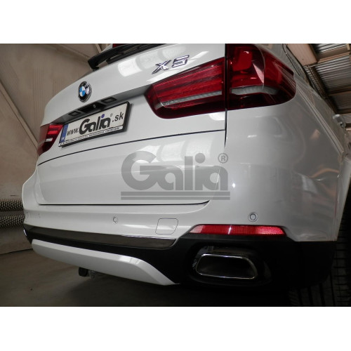 B017A GALIA Полностью оцинкованный фаркоп на BMW X5 E70 2007-2013, X5 F15 2013-2018, BMW X6 F16 2014-2019, кроме моделей с M-пакетом. Подрозетник убирается за бампер. Тип шара: A. Невидимый вырез бампера. Нагрузки: 3500/140 кг, масса фаркопа 16,52 кг