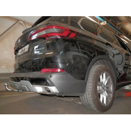 B026V GALIA Полностью оцинкованный фаркоп на BMW X5 G05 2018-, BMW X7 G07 2019-, BMW X6 G06 2019-. Подрозетник убирается за бампер. Тип шара: AV (вертикальное быстросъем